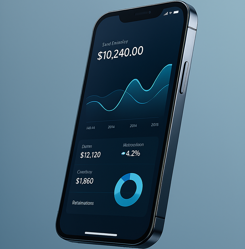 Mockup do aplicativo Horizonte Financeiro